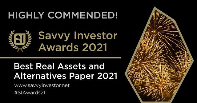 International - News - Savvy Best Real Assets & Alternatives Paper - Highly Commended